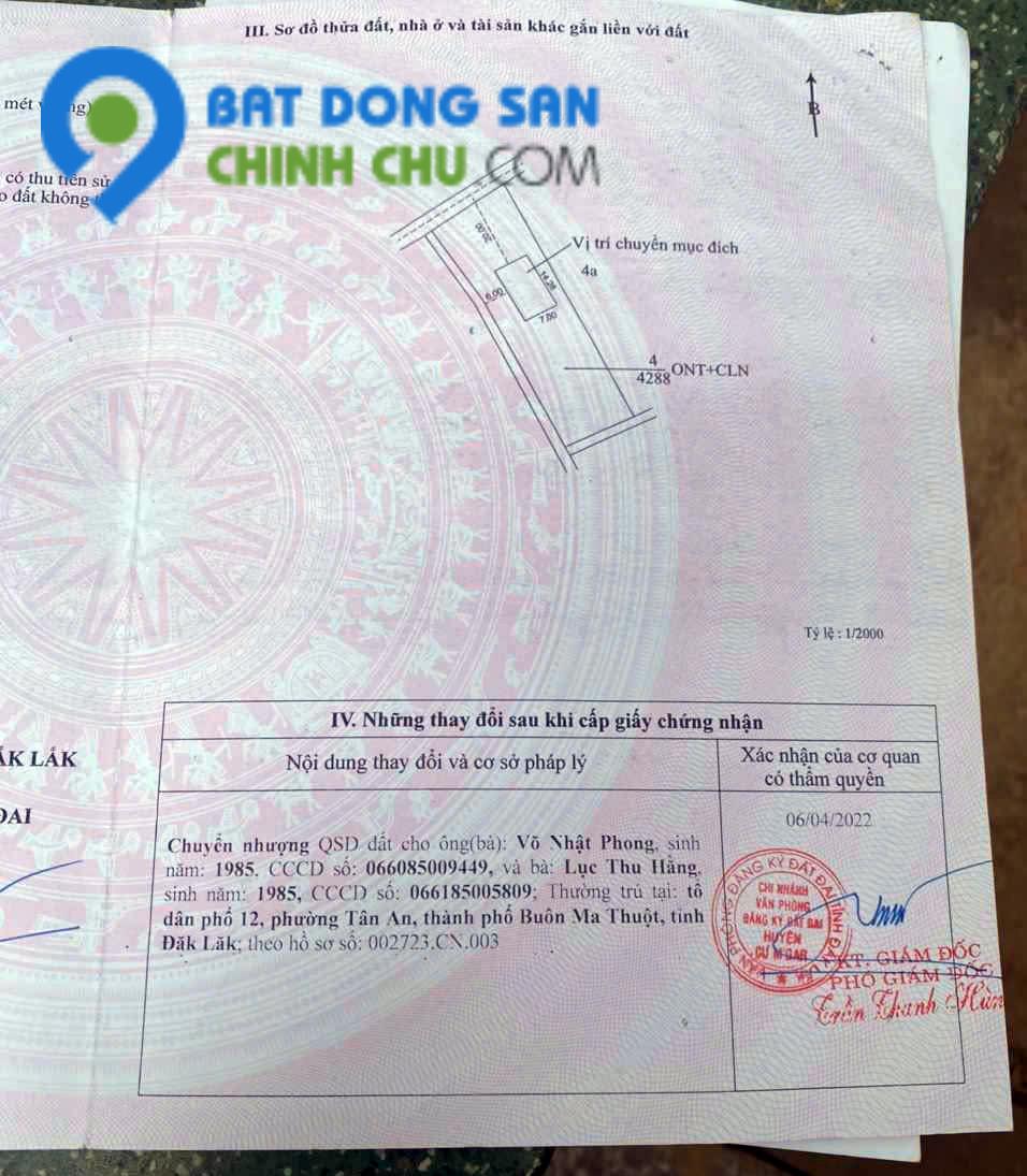 40m Măt tiền Quốc lộ 29, Hơn 4 SÀO đất 3 MẶT TIỀN có thổ cư - Huyện Cư MGar - Đăk Lăk, giá chỉ 4.8 tỷ