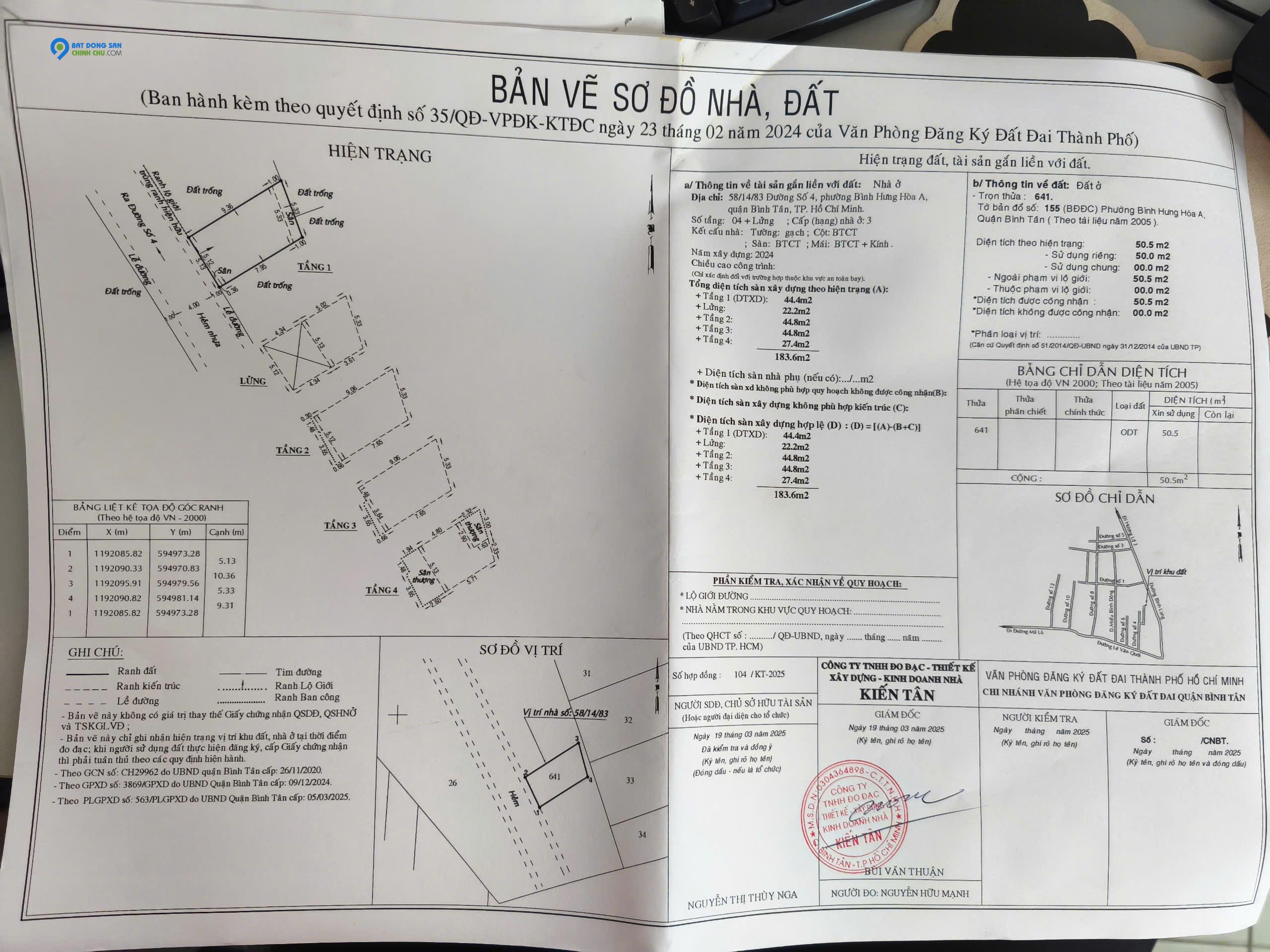BÁN NHÀ 4 TẦNG 50M2, 4PN, 5WC - BÌNH HƯNG HÒA A, BÌNH TÂN - GIÁ 6.3 TỶ - SỔ HỒNG