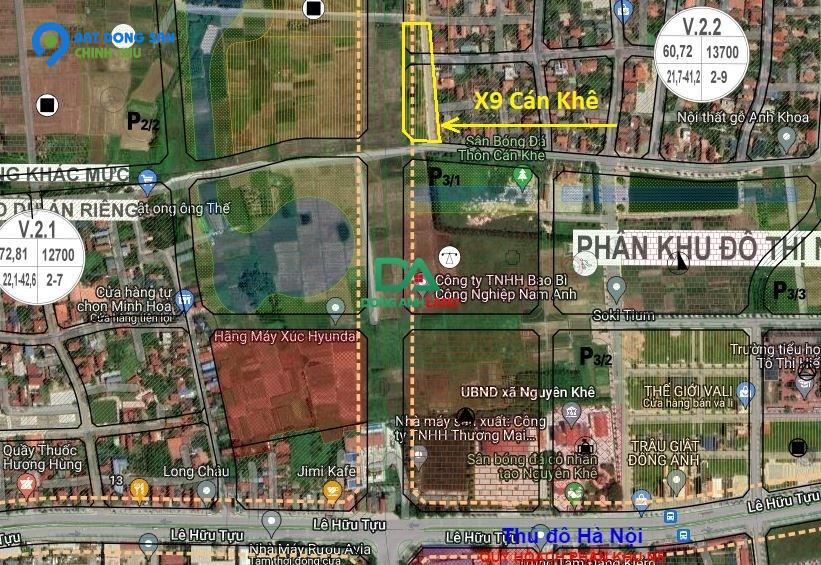 Bán 66m X9 Cán Khê Nguyên Khê Đông Anh