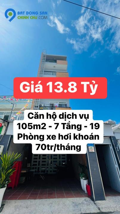 Bán CHDV Đường Phan Huy Ích 20 Phòng khoán 70tr/tháng- 110m2 - 7 Tầng chỉ 13,8 tỷ