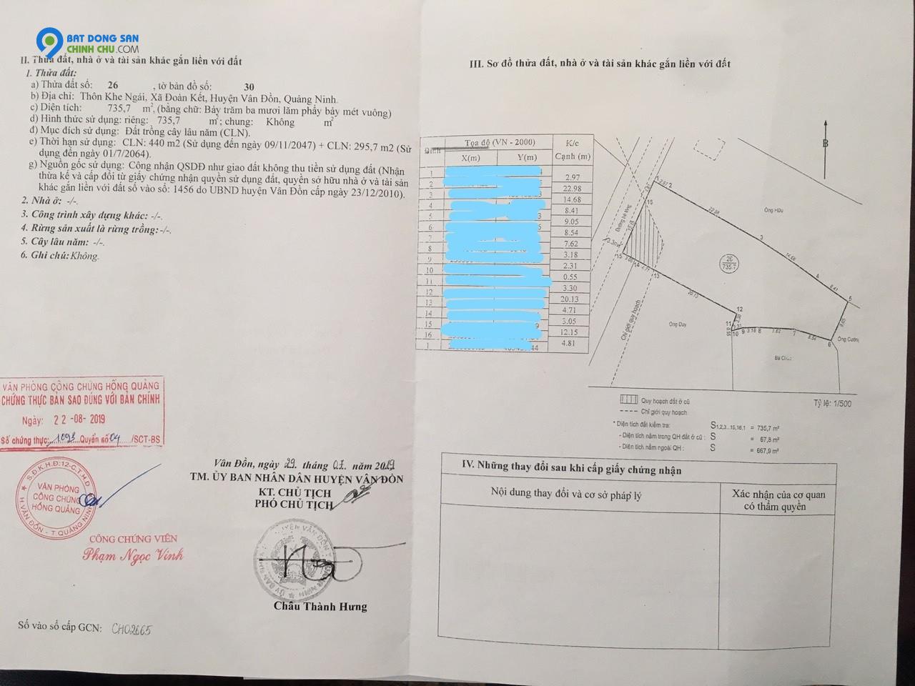 Bán Đất Trung Tâm Vân Đồn – Sổ Hồng, 2033m², Vị Trí Đắc Địa, Tiềm Năng Tăng Giá Cao