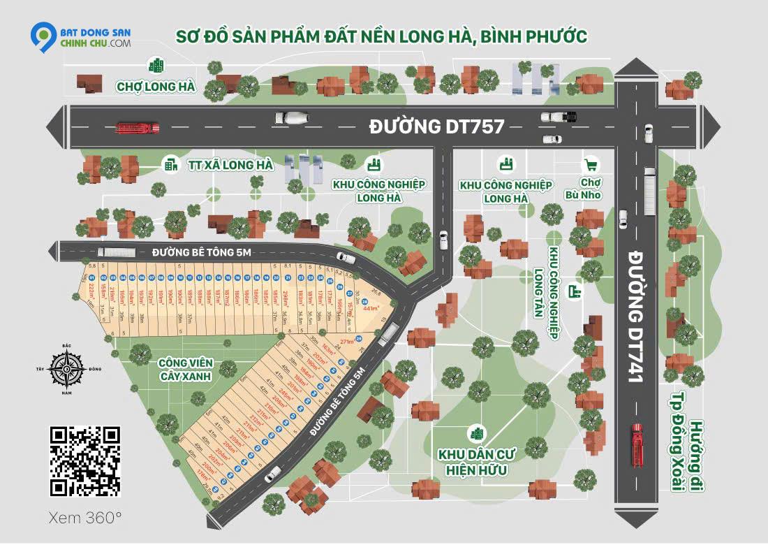 Bán đất Phú Riềng, Bình Phước, Khu dân cư hiện hữu, Ngay 3 KCN lớn, 298 triệu 200m2 đất thổ cư