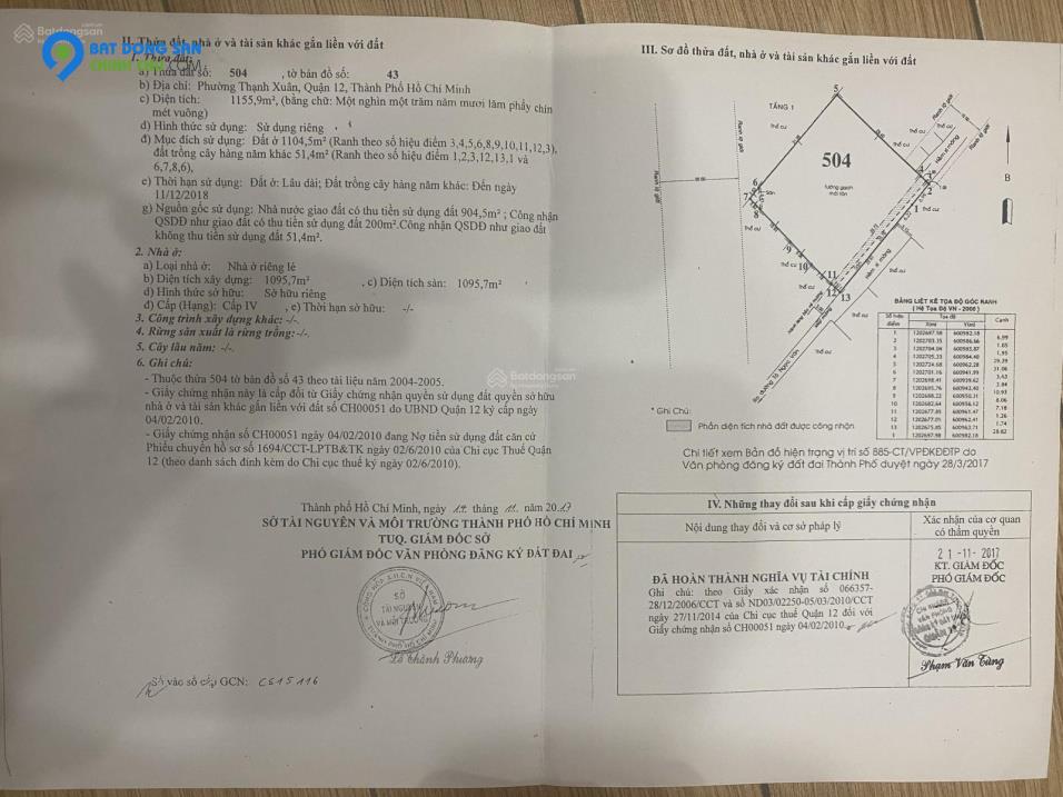 Bán kho, nhà xưởng tại mặt tiền đường Tô Ngọc Vân, 1500m2, Q12, HCM - giá cực chất