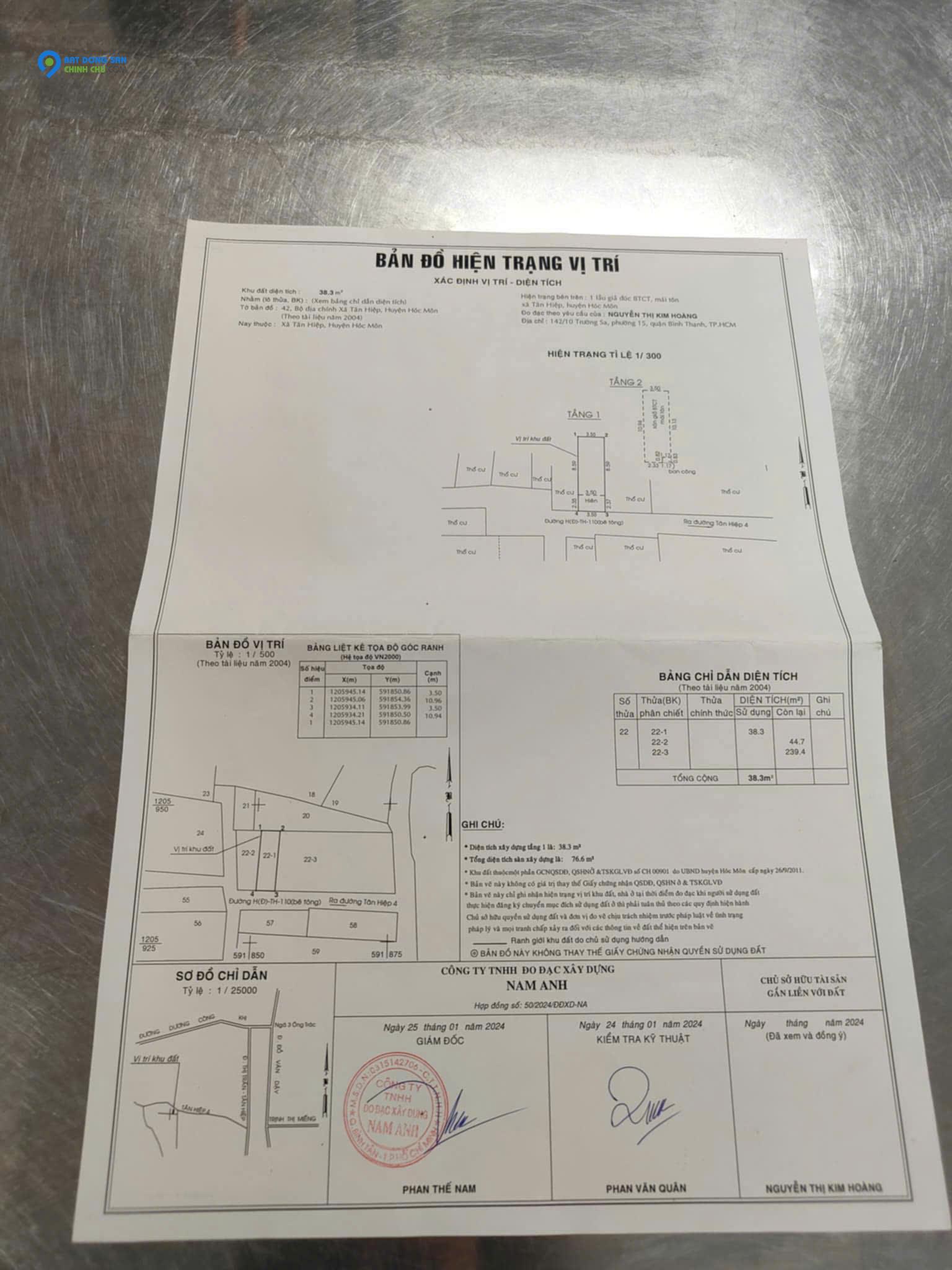 CHÍNH CHỦ CÓ NHÀ CẦN BÁN NGAY TẠI HÓC MÔN