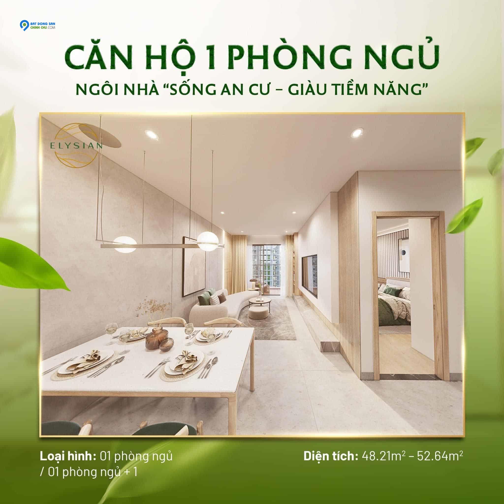 Căn hộ Elysian quận 9, rổ hàng đa dạng các căn từ 1,2,3PN giá tốt view đẹp, mua ngay trực tiếp CĐT, CK 8%, Thanh toán 5% ký HĐMB