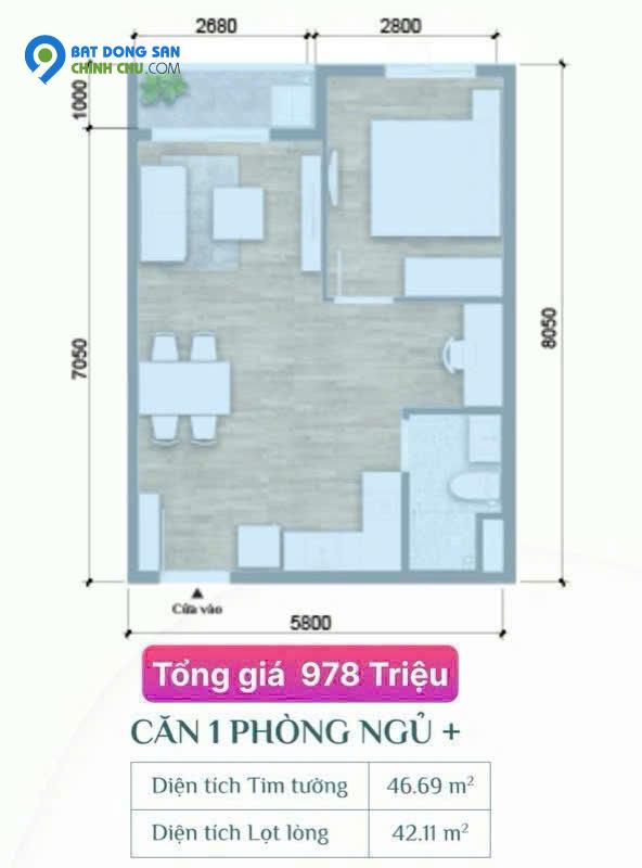 Chỉ 160 triệu sở hữu ngay căn hộ FULL nội thất tại TP. Mới Bình Dương