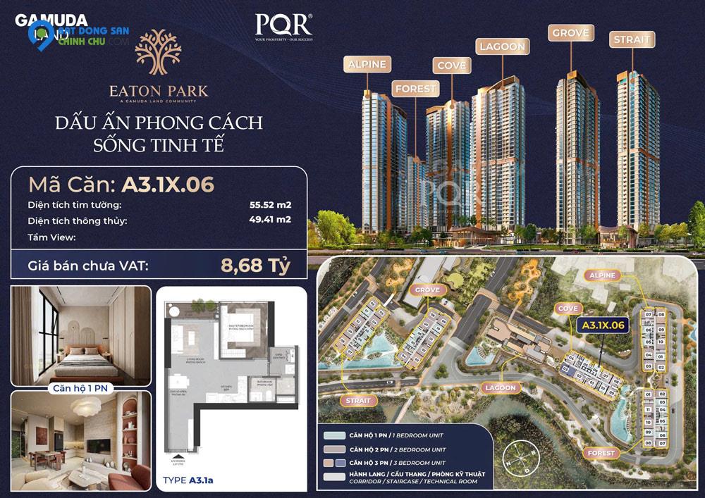 Giỏ hàng căn hộ Eaton Park giá gốc CĐT -  căn hộ cao cấp 1PN, 2PN, 3PN, Shophouse Eaton Park - Gamuda Land, quận 2