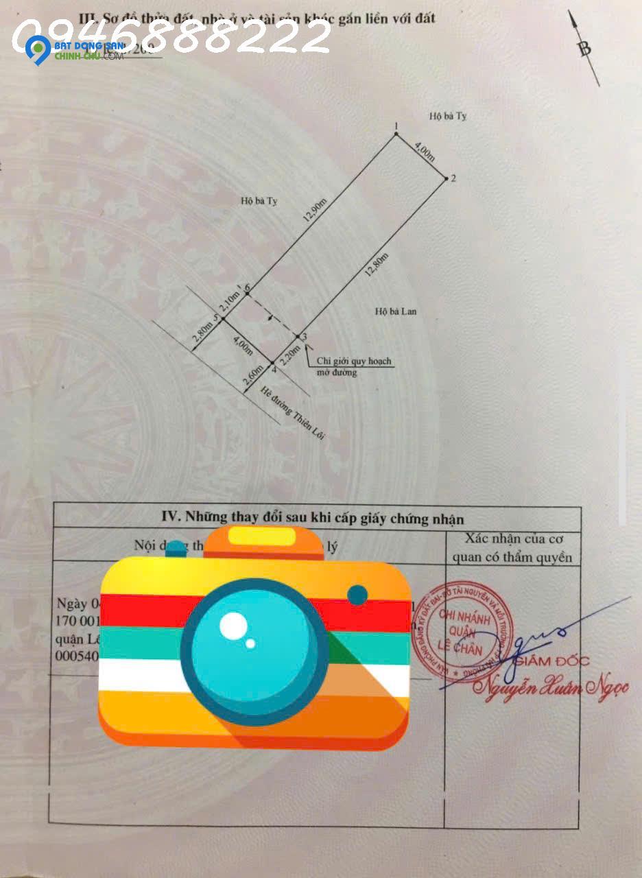 Nhà mặt đường Thiên Lôi , vị trí cực đẹp kinh doanh tốt