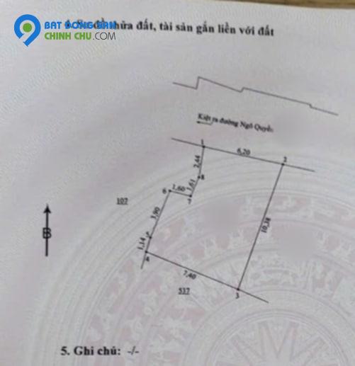 💥 Bán đất kiệt ô tô 5m Ngô quyền thông tứ tung chỉ 3 tỷ XX.